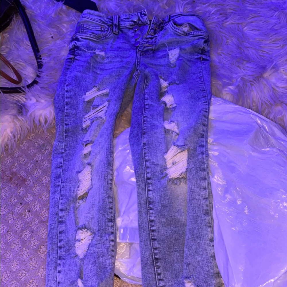 blue ripped hot kiss jeans